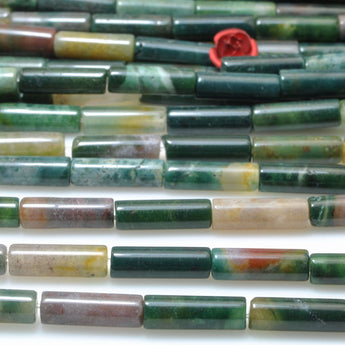 Indian Agate Natural Stone smooth tube beads wholesale loose gemstones for jewelry making diy bracelet necklace design