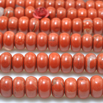 Natural Red Jasper smooth rondelle beads gemstone  wholesale for jewelry making diy bracelet necklace