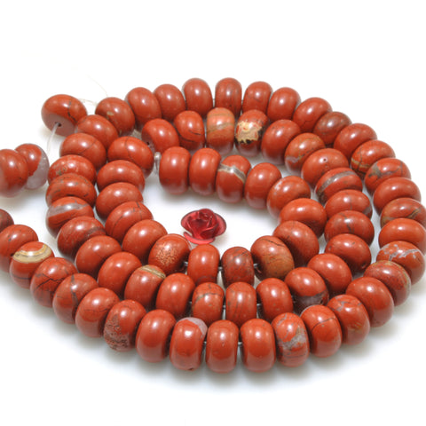 Natural Red Jasper smooth rondelle beads gemstone  wholesale for jewelry making diy bracelet necklace