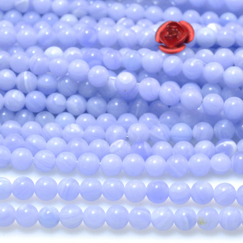 Synthetic Blue Lace Agate smooth round beads wholesale loose gemstone for jewerly making diy bracelet necklace