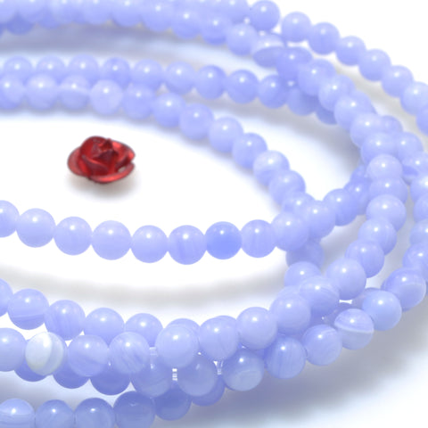 Synthetic Blue Lace Agate smooth round beads wholesale loose gemstone for jewerly making diy bracelet necklace