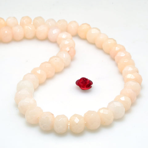 Malaysia Jade faceted rondelle beads Pink Jade gemstone wholesale for jewelry making diy bracelet necklace