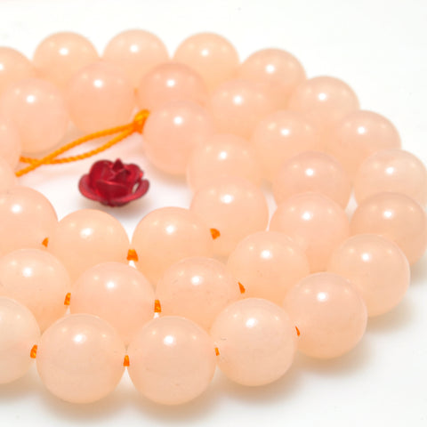 Natural pink Aventurine smooth round loose beads wholesale gemstone for jewelry making diy bracelet necklace design