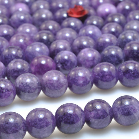 Purple Malaysia Jade smooth round loose beads wholesale gemstone jewelry making diy