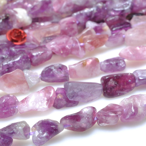 Natural purple lepidolite smooth chips loose beads gemstone wholesale jewelry making bracelet necklace diy