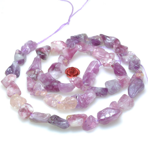 Natural purple lepidolite smooth chips loose beads gemstone wholesale jewelry making bracelet necklace diy