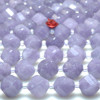 Malaysia jade purple jade stone faceted loose twist beads gemstone wholesale jewelry making bracelet necklace diy