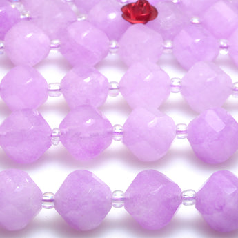 Malaysia jade pink jade stone faceted loose twist beads gemstone wholesale jewelry making bracelet necklace diy