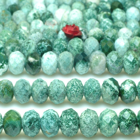 Natural Kylin Agate Faceted Rondelle Beads Loose Gemstones Wholesale Jewelry Making Stuff Semi Precious Stone