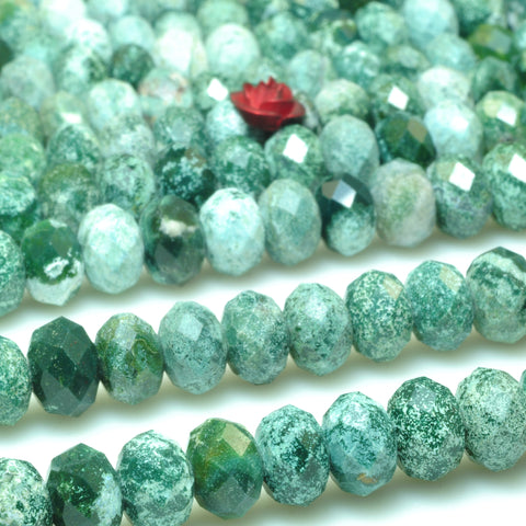 Natural Kylin Agate Faceted Rondelle Beads Loose Gemstones Wholesale Jewelry Making Stuff Semi Precious Stone