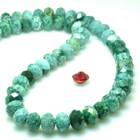 Natural Kylin Agate Faceted Rondelle Beads Loose Gemstones Wholesale Jewelry Making Stuff Semi Precious Stone