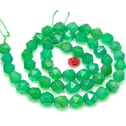 Natural green aventurine star cut faceted loose beads gemstone wholesale jewelry making bracelet necklace diy