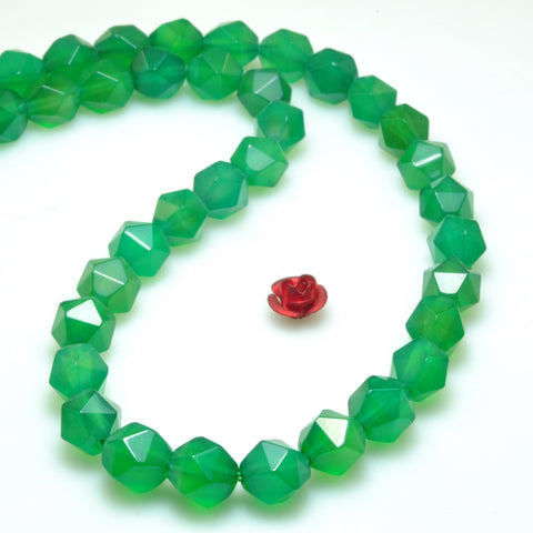 Natural green aventurine star cut faceted loose beads gemstone wholesale jewelry making bracelet necklace diy