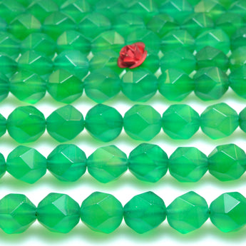 Natural green aventurine star cut faceted loose beads gemstone wholesale jewelry making bracelet necklace diy
