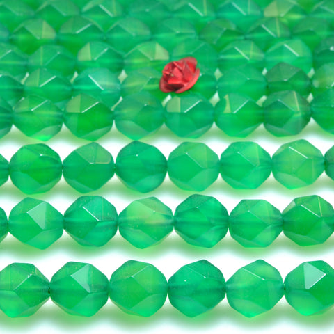 Natural green aventurine star cut faceted loose beads gemstone wholesale jewelry making bracelet necklace diy