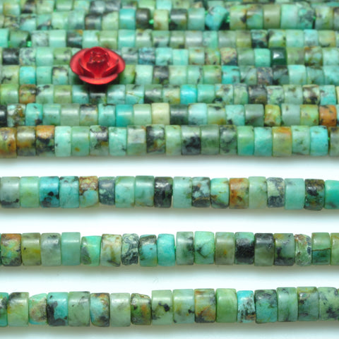 Natural african turquoise smooth wheel beads gemstone wholesale jewelry making bracelet necklace diy