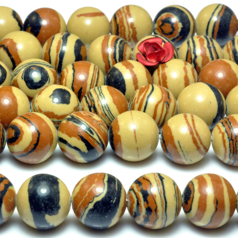 Tiger skin Synthetic stone smooth round beads wholesale jewelry making