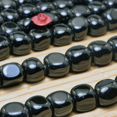Black Onyx Smooth Irregular Candy Nugget beads wholesale loose gemstone for jewelry making Bracelet necklace DIY
