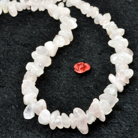 Natural Rose Quartz smooth chip beads wholesale loose gemstone for jewelry making diy bracelet necklace