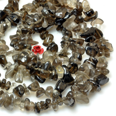 Natural Smoky Quartz smooth pebble chips beads wholesale gemstone loose stone for jewerly making bracelet diy design
