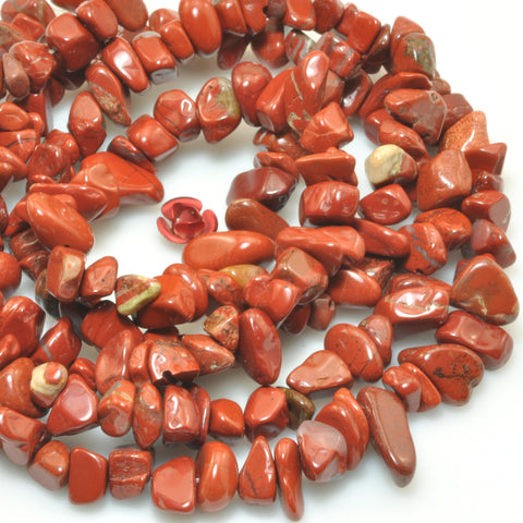 Natural Red Jasper smooth chips beads for jewelry making loose gemstone wholesale stone diy bracelet necklace