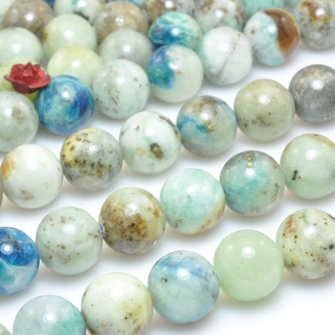 Natural Blue Hackmanite smooth round beads loose gemstone wholesale jewelry making bracelet diy stuff