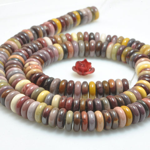 Natural Mookaite smooth rondelle spacer beads wholesale loose gemstone semi precious stone for bracelet necklace jewelry DIY making