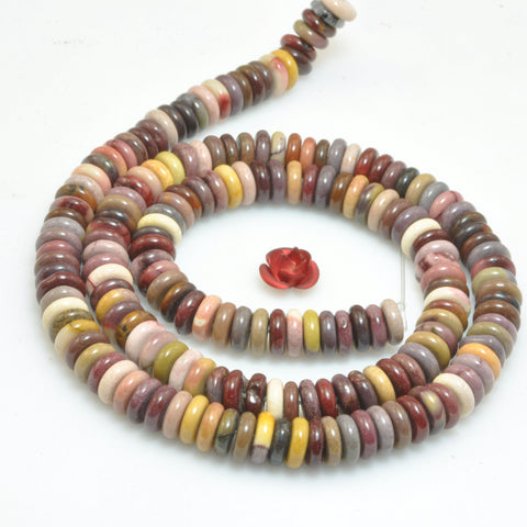 Natural Mookaite smooth rondelle spacer beads wholesale loose gemstone semi precious stone for bracelet necklace jewelry DIY making