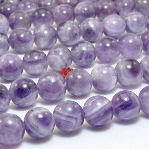 Natural Dog Tooth Amethyst smooth round beads loose purple crystal stones wholesale gemstones for jewelry DIY making bracelet necklace