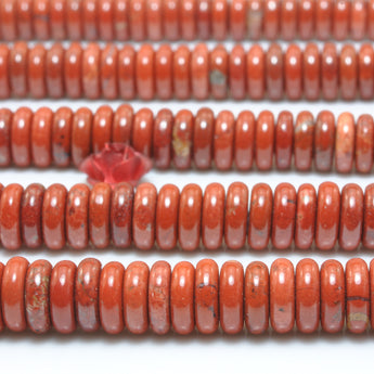 Natural Red Jasper smooth rondelle spacer beads loose gemstones wholesale semi precious stone for jewelry DIY making bracelet necklace