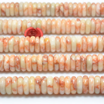 Natural Red Spider Web Jasper smooth rondelle spacer loose beads wholesale gemstones for jewelry making DIY bracelets necklaces