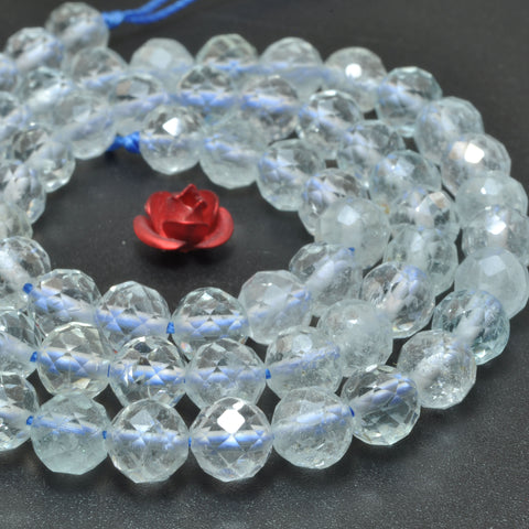 Natural Topaz Stone faceted round loose beads wholesale gemstone for jewelry making DIY bracelets necklaces 6mm 15"
