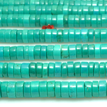 Green Turquoise smooth heishi wheel beads wholesale gemstones semi precious stone for jewelry making bracelets necklaces DIY