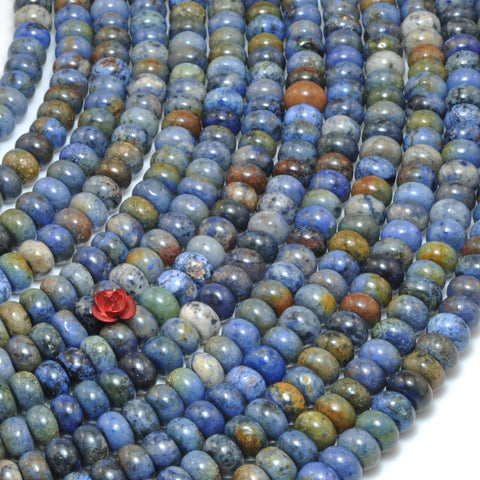 Natural Sunset Dumortierite Stone smooth rondelle loose spacer beads wholesale gemstone for jewelry making diy bracelets necklaces