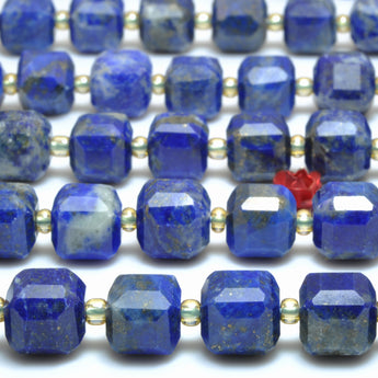 Natural Lapis Lazuli faceted cube loose beads wholesale gemstone semi precious stone  for jewelry making bracelets necklaces DIY supplies