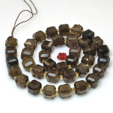 Natural Smoky Quartz faceted cube beads loose gemstone wholesale for jewelry making DIY bracelet necklace