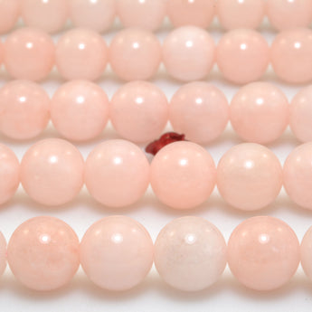 Malaysia Pink Jade smooth round loose beads wholesale gemstone for jewelry making bracelet necklace DIY