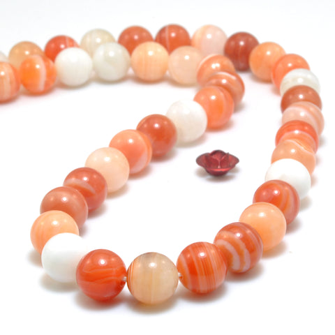 Natural Red Botswana Agate smooth round loose beads wholesale gemstone 6mm 8mm