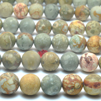 Natural American Rocky Butte Picture Jasper matte round beads wholesale gemstone for jewelry making