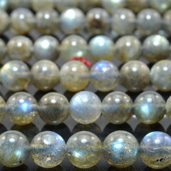 Natural Labradorite smooth round loose beads wholesale gemstone for jewelry making DIY bracelet necklace