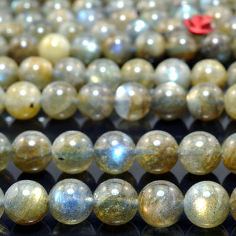 Natural Labradorite smooth round loose beads wholesale gemstone for jewelry making DIY bracelet necklace