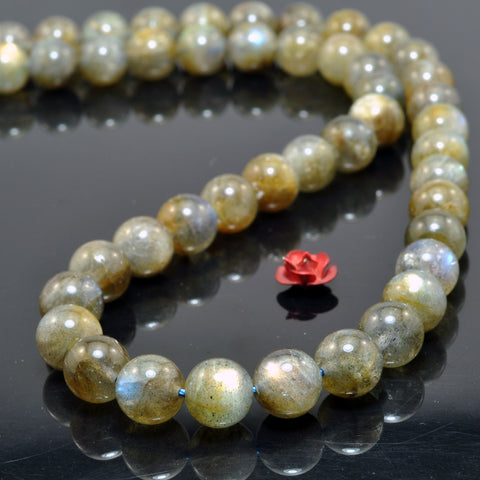 Natural Labradorite smooth round loose beads wholesale gemstone for jewelry making DIY bracelet necklace