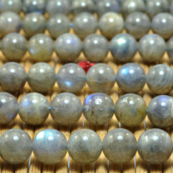 Natural Labradorite smooth round loose beads wholesale gemstone for jewelry making DIY bracelet necklace