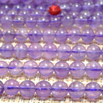 Natural Amethyst smooth round loose beads wholesale gemstone semi precious stone for jewelry making DIY