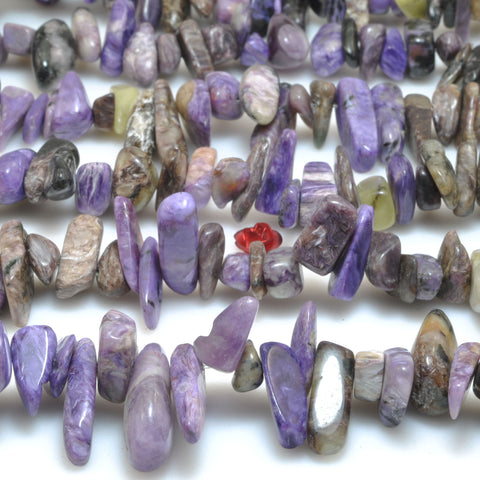 YesBeads natural purple Charoite smooth nugget dagger stick chip beads gemstone 16"