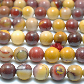 Natural Mookaite Multicolor Stone smooth round beads wholesale gemstone for jewelry making