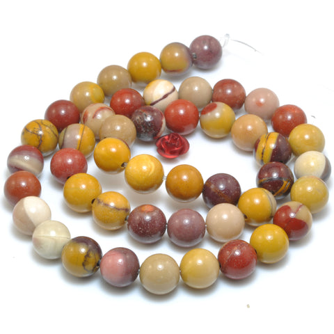 Natural Mookaite Multicolor Stone smooth round beads wholesale gemstone for jewelry making
