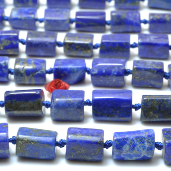 Natural Lapis Lazuli faceted irregular tube beads loose gemstone wholesale semi precious stone for jewelry making DIY