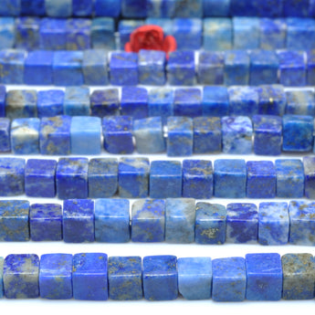 Natural Lapis Lazuli  smooth square cube beads wholesale gemstone for jewelry making 4mm