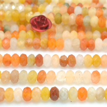 Natural gold silk jade faceted rondelle beads wholesale gemstone for jewelry DIY making bracelet necklace
